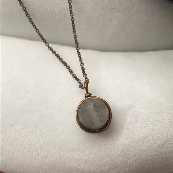 Blue/Green Druzy Necklace - Picture 2 of 3